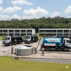 Limpieza de tanques septicos grandes