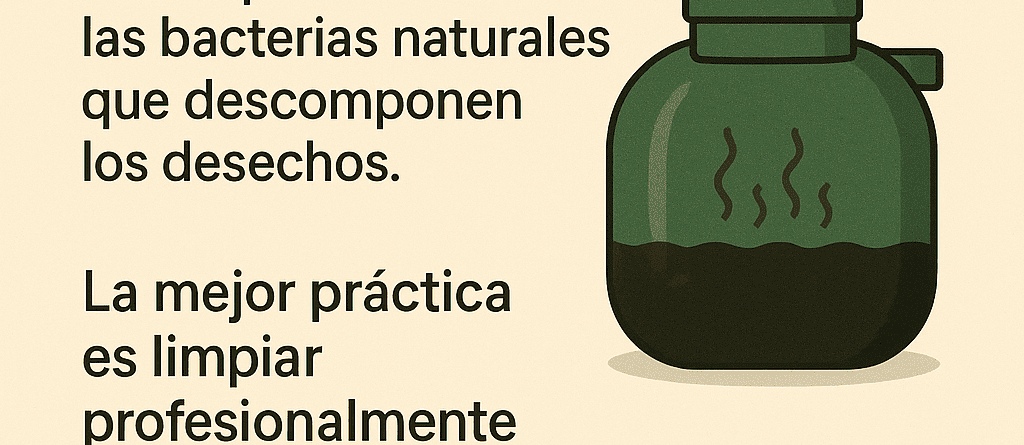 No uso de quimicos en los tanques